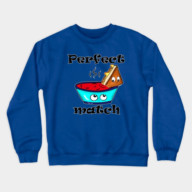 Perfect Match Crewneck Sweatshirt by DitzyDonutsDesigns